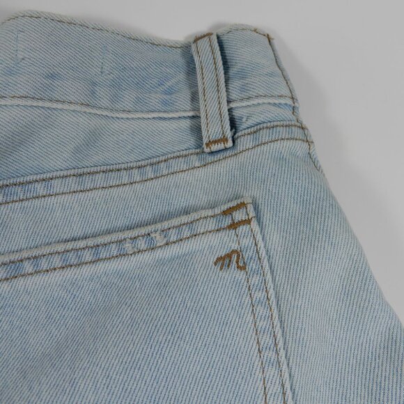 MADEWELL Relaxed Fit Denim Maternity Side Panel SHORTS Size 24 Blue Essen NEW - Picture 10 of 10